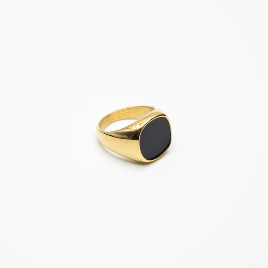 Onyx Signet Ring Gold