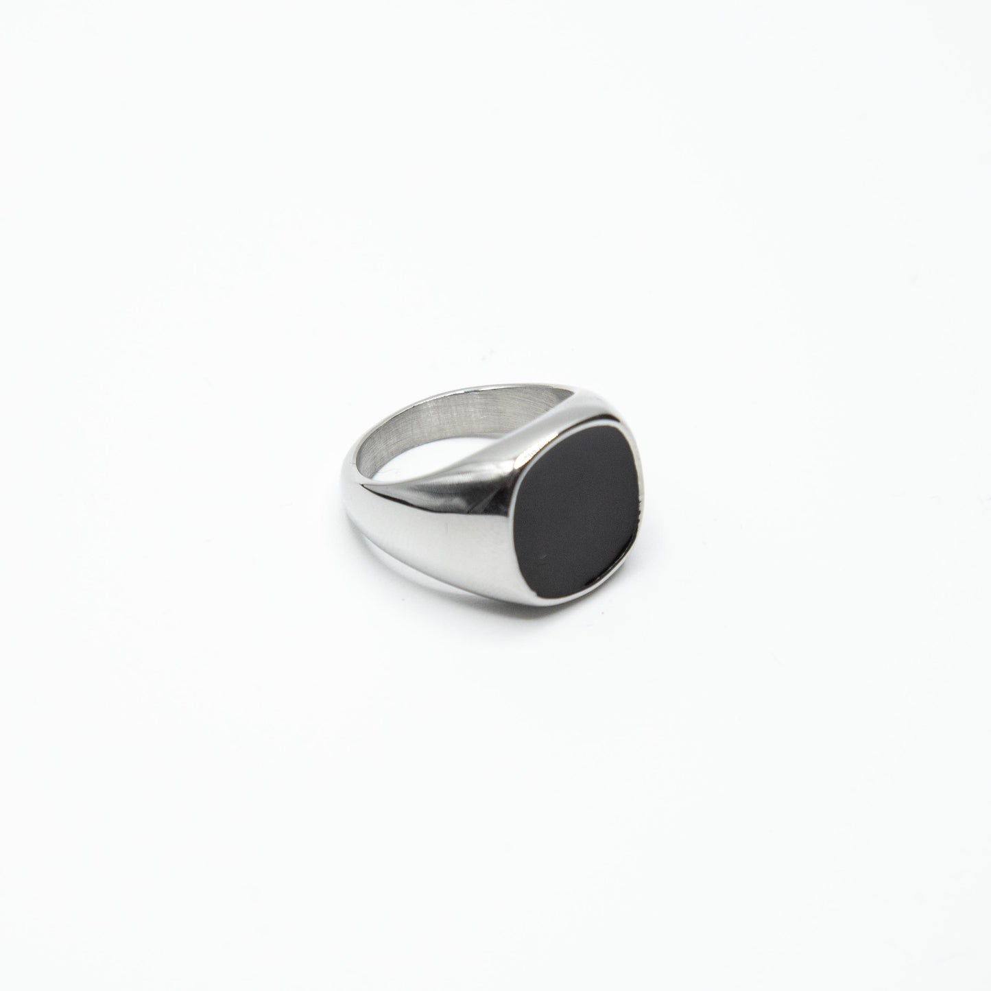 Onyx Signet Ring Silver