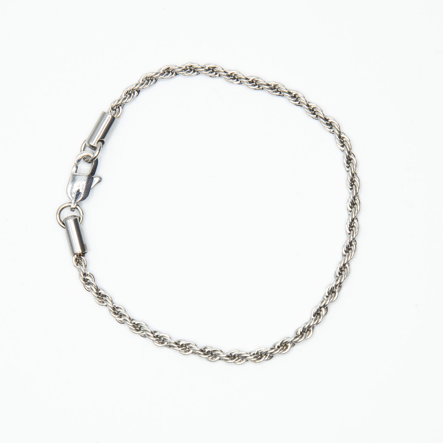 Silver Twisted Rope Bracelet